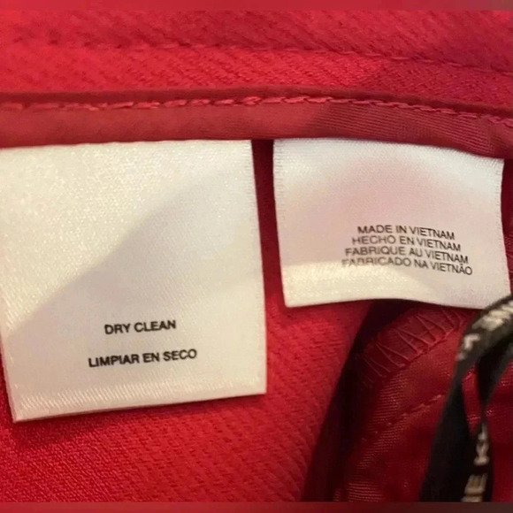 Anne Klein Career Business Pencil Skirt Breton Red Pockets Zipper Women’s 12 NWT - Picture 5 of 8